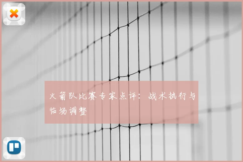 火箭队比赛专家点评：战术执行与临场调整